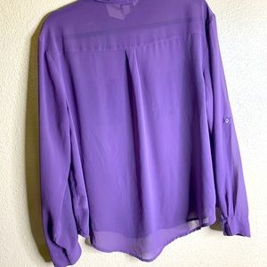 Purple Long Sleeve Blouse